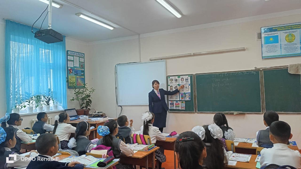 "Professions"  тақырыбында  ашық сабақ өтті.